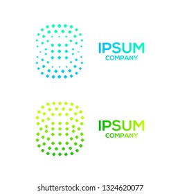 Number Eight or 8 with Cross Plus or Positive Logos, Dot and Pixel symbol, Technology and Digital icon, Medical Healthcare Hospital Pharmacy Clinic Signs for your Corporate identity
