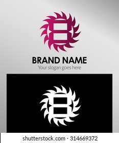 Number eight 8 logo icon template elements
