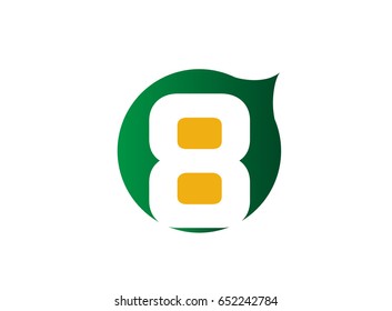 Number eight 8 logo icon template elements