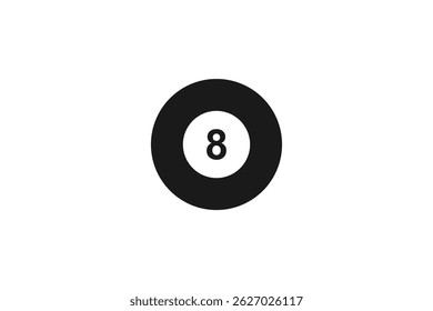 number eight billiard ball icon