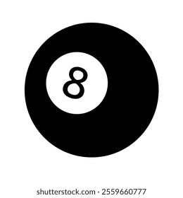 number eight billiard ball vector on white background