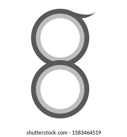 Number Eight clip art design vector illustration image