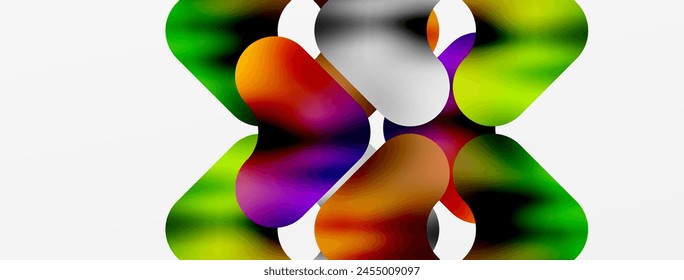 The number eight is encircled by a symmetrical pattern of colorful balloons reminiscent of a flowering plant, set against a serene white background