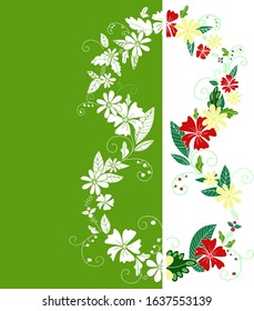 Number eight in the form of colorful and white flowers. Folding
 Card. Happy 8 March Day typography poster. Vector 