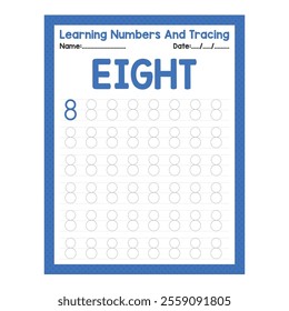 Number Eight Learning Number And Tracing