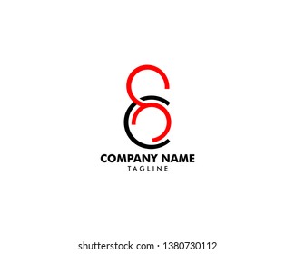Number eight logo, Logo 8 vector template