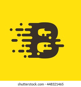 Number eight logo for fast speed taxi service. Colorful vector design for banner, presentation, web page, card, labels or posters.