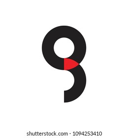 number eight logo, g letter logo design vector