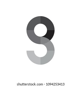 number eight logo, g letter logo design vector