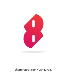 Number eight logo template