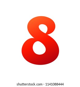 Number Eight Logo Template, 8 Logo Design