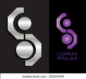 Number eight logo.Logo 8 vector template.