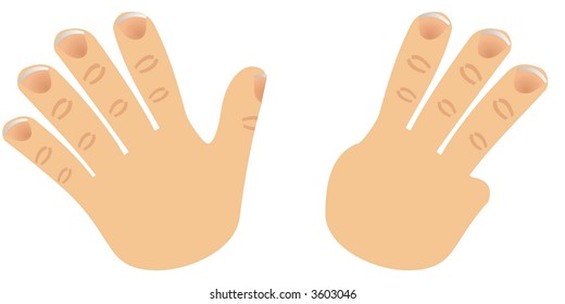 number eight made with fingers