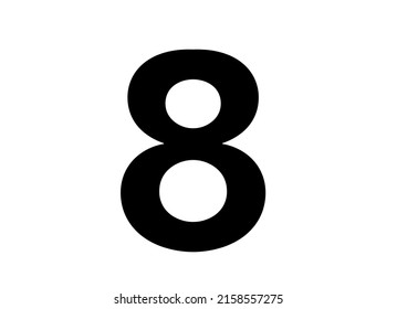 Number eight of modern design on white background. Vector design EPS 10