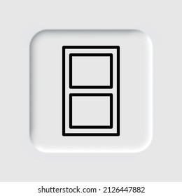 Nummer acht, numerische einfache Symbol Vektor. Flaches Design. Neumorphism design.ai