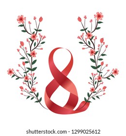 number eight ribbon