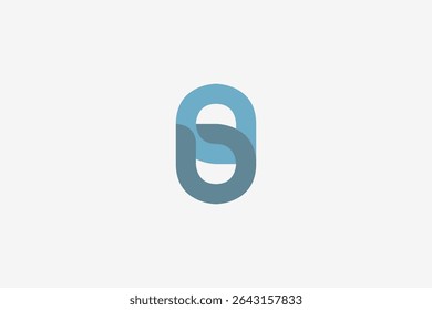 Number eight symetric modern logo