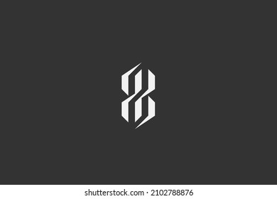Number eight unique shape logo design