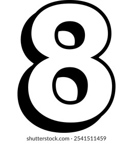 Number Eight Vector Flat Icon