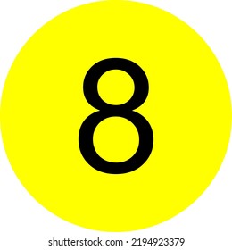 Number Eight vector symbol. Decimal number 8.