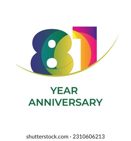 number eighty-one year anniversary logo