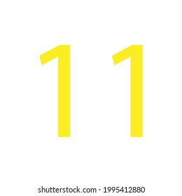 NUMBER ELEVEN SIMPLE CLIP ART VECTOR