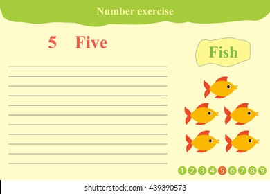 Number exercise fish