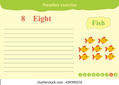 Number exercise fish