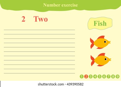 Number exercise fish