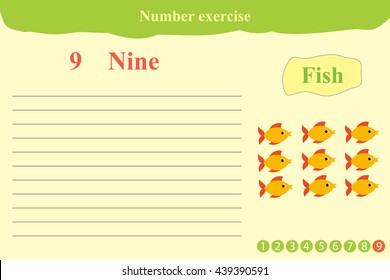 Number exercise fish
