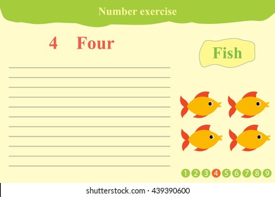 Number exercise fish