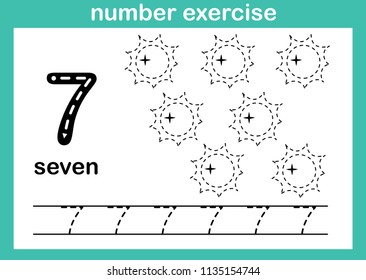 number exercise illustration vector
