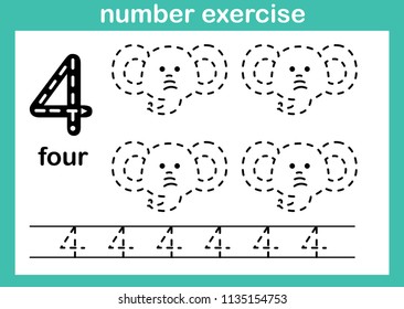 number exercise illustration vector