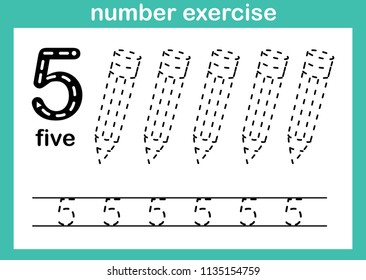 number exercise illustration vector