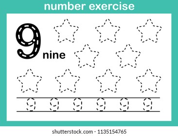 number exercise illustration vector