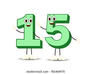 Number Fifteen Cartoon Vector Image Stock Vector (Royalty Free ...