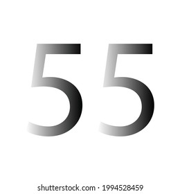 NUMBER FIFTY FIVE SIMPLE CLIP ART VECTOR
