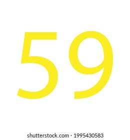 NUMBER FIFTY NINE SIMPLE CLIP ART VECTOR