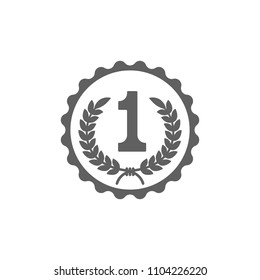 Number first reward icon vector in trendy flat style isolated on white background