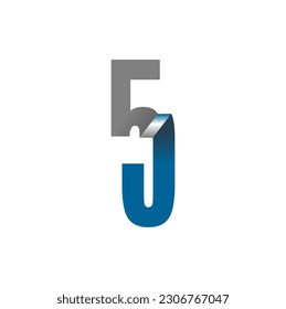 number five with 3d effect