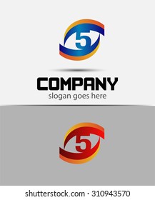 number five 5 logo icon 
