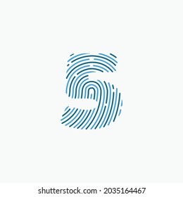 Number Five 5 Minimalist Elegant Logo Design