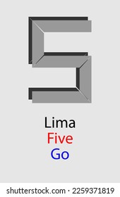 Number five formed from four trapezoids and one parallelogram.
The name of object number is written in three languages, namely Indonesian, English, and Japanese.