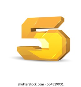 Number Five, futuristic vector concept