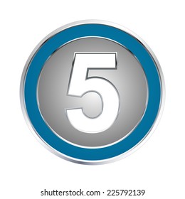 Number five icon - Vector