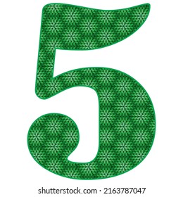 Number Five Leaves Pattern Vector Illustration Stock Vector (Royalty ...