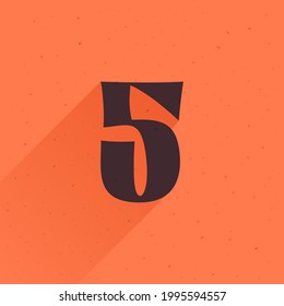Number five logo for your fun and happy design projects. You'll get a playful sign for fun advertising, fashion stickers, summer posters, wedding logos, retro sale themes and much more.