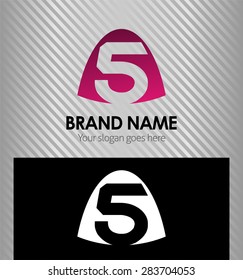 Number five logo.Logo 5 vector template
