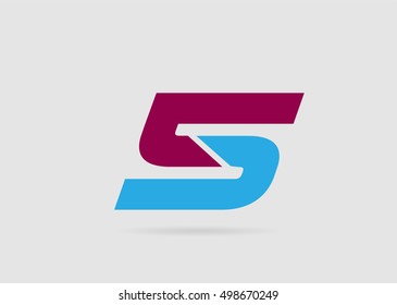 Number five logo.Logo 5 vector template
