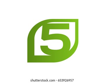 Number five logo.Logo 5 vector template
